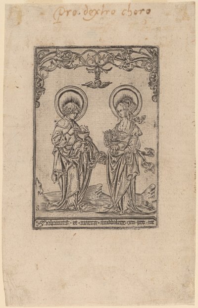 Svatá Marie Magdalena a svatý Jan Evangelista od Master S