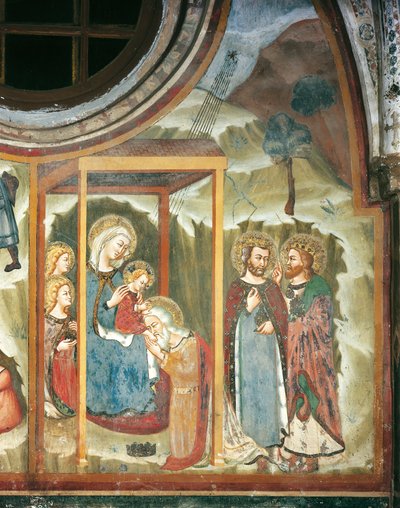 Klanění tří králů (freska) od Master Trecentesco of Sacro Speco School