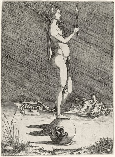 Fortune Sailing on a Winged Globe, c.1510-15 od Master of 1515