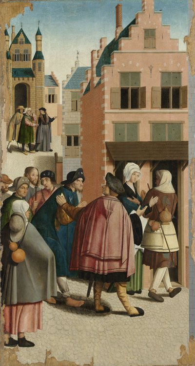The Seven Works of Mercy: Sheltering the Traveller, 1504 od Master of Alkmaar