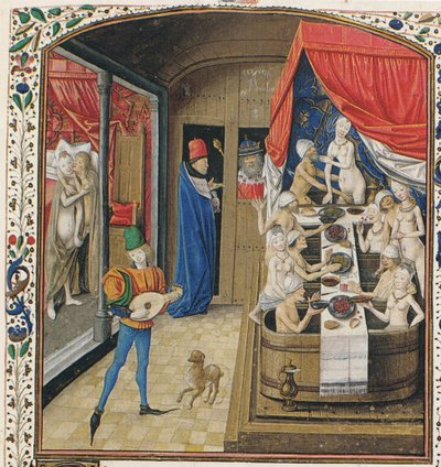 Lázeňský dům. Z faktů a výroků memorabilií Valerius Maximus, cca 1470 od Master of Anthony of Burgundy
