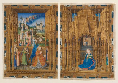 Zvěstování z Hodinek Karla Francouzského od Master of Charles of France