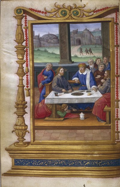 Svátek v domě Šimona Farizea, 1500-1550 od Master of Claude de France