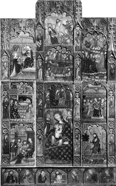 Retable, konec 14. nebo začátek 15. století. od Master of Cubells
