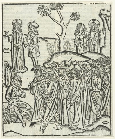 Kristus uzdravuje slepého Bartimaia od Master of Delft (attributed to)