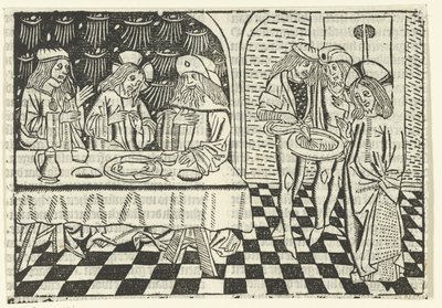 Jídlo s farizeji od Master of Delft (attributed to)