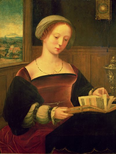 Marie Magdalena čtení od Master of Female Half Lengths