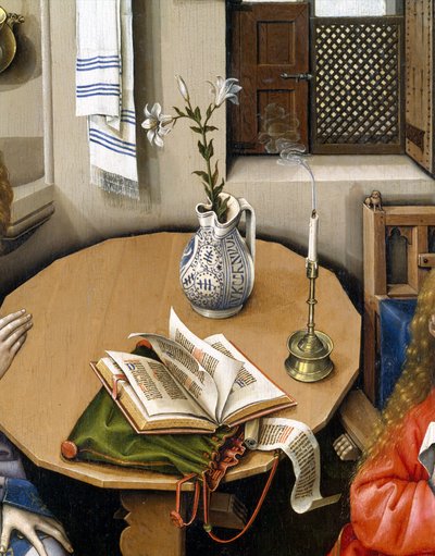 Annunciation Triptych (Merode Altarpiece), c.1427-32 (olej na dubu) od Master of Flémalle
