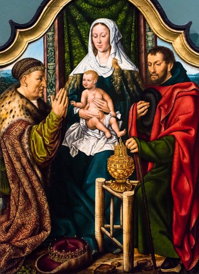 Klanění mudrců, kolem roku 1510 (tempera a olej na dřevě (dub)) od Master of Frankfurt