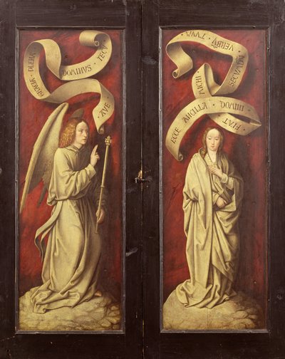 The Annunciation, cca 1500 (olej na panelu) od Master of Frankfurt