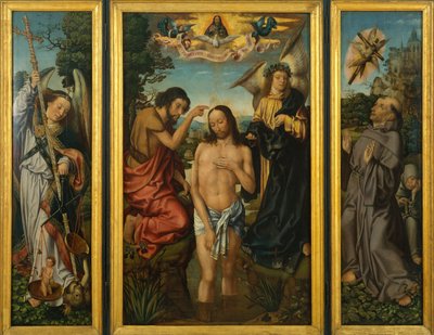 Triptych Křtu Krista - Mistr z Frankfurtu (1460-asi 1533) - ca. 1510 - Olej na dřevě - 169x213,5 - Museu Nacional d