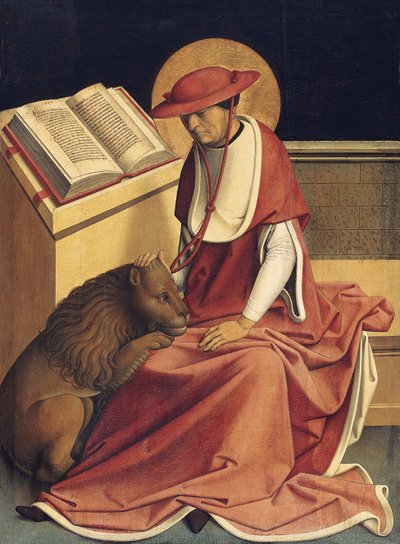 Svatý Jeroným jako kardinál od Master of Grossgmain