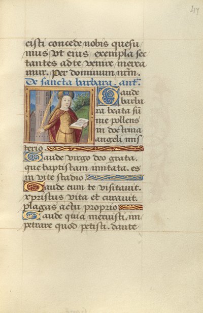 Svatá Barbora od Master of Jacques de Besançon