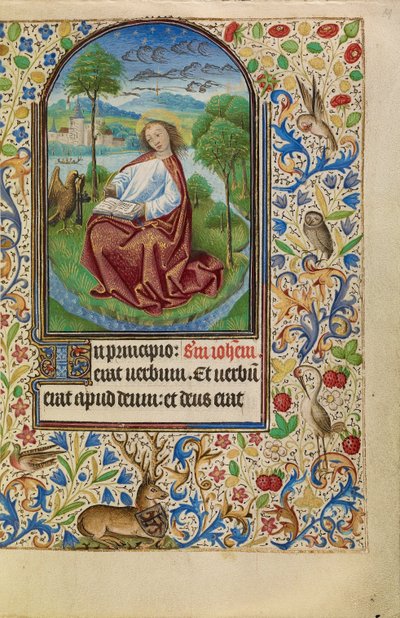 Svatý Jan na Patmosu od Master of Jacques of Luxembourg