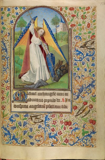 Svatý Michael bojuje s ďáblem od Master of Jacques of Luxembourg