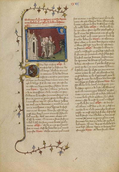 Abraham, Sára a Lot od Master of Jean de Mandeville