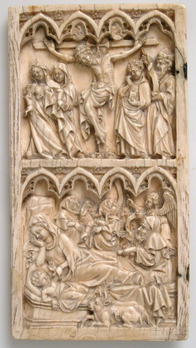 List z diptychu s Ukřižováním a Narozením, německy, ca. 1375-1400. od Master of Kremsmunster