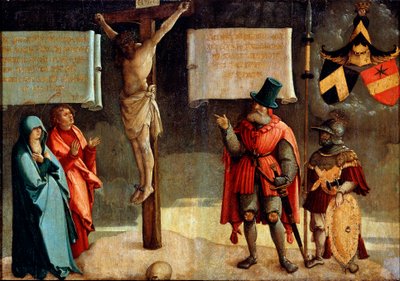 Ukřižování s donátory, 16. století. od Master of Messkirch