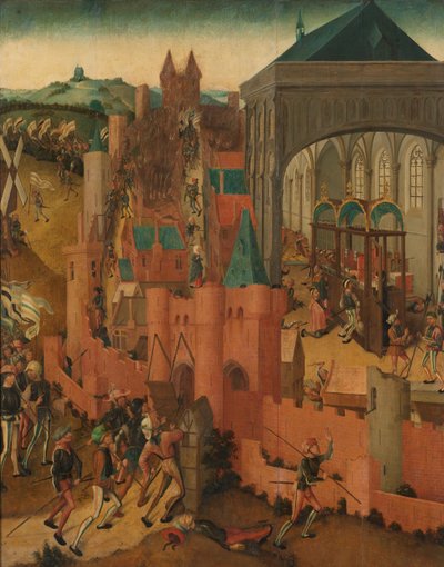 Obležení Rhenenu Dobytí Rhenenu Janem II z Cleves v roce 1499 od Master of Rhenen