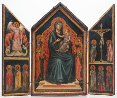 Madona s dítětem na trůně se svatými Lucií, Markétou, Marií Magdalenou a Kateřinou Alexandrijskou od Master of Saint Cecilia