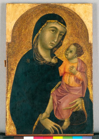 Panna s dítětem, asi 1325 (vaječná tempera a zlato na dřevě) od Master of San Torpe