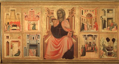 Svatá Cecílie a příběh jejího života - oltářní obraz, kolem 1290-1320 od Master of St. Cecilia