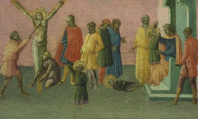 Umučení svatých, 1400-50 (tempera a plátkové zlato na panelu) od Master of St. Julitta and St. Quiricus Master of St. Julitta and St. Quiricus