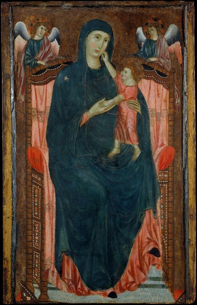 Madonna a dítě na trůnu s anděly. od Master of Varlungo