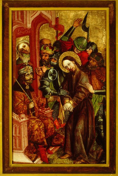 Kristus před Pilátem Vladem III. jako Pilát Pontský, cca 1463-1464 od Master of Velenje Panels