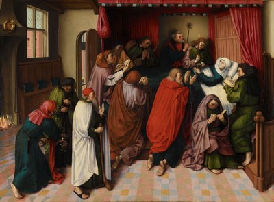 Smrt Panny, c. 1500 (olej na panelu) od Master of the Amsterdam Death of the Virgin