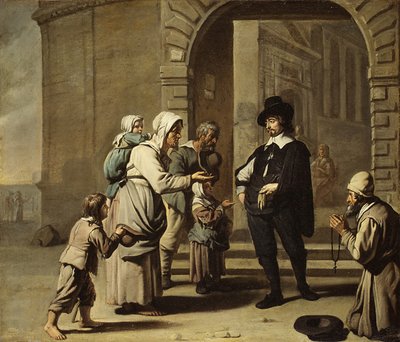 Žebráci u dveří od Master of the Béguins
