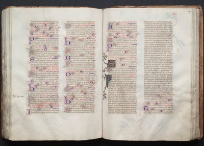 Gothajský misál: Fol. 107r, Text, c. 1375. od Master of the Boqueteaux