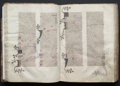 Gothajský misál: Fol. 34v, text, c. 1375. od Master of the Boqueteaux