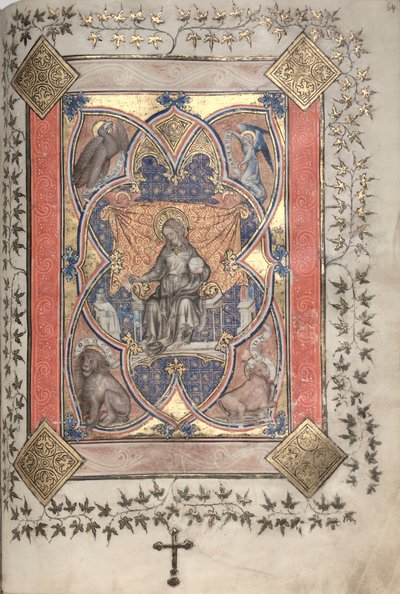 Gothajský misál: Fol. 64r, Kristus ve velebnosti, c. 1375. od Master of the Boqueteaux