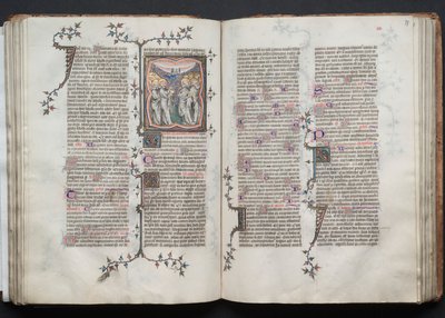 Gothajský misál: Fol. 76v, The Ascension, c. 1375. od Master of the Boqueteaux