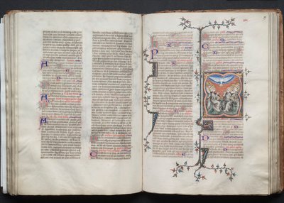 Gotha misal: Fol 79r, The Pentecost, c. 1375. od Master of the Boqueteaux