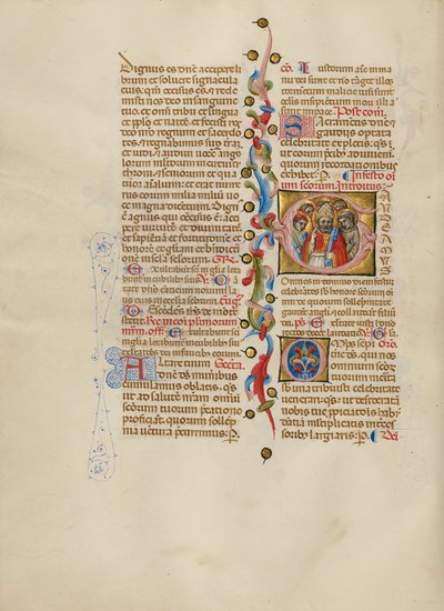 Počáteční písmeno G: All Saints od Master of the Brussels Initials