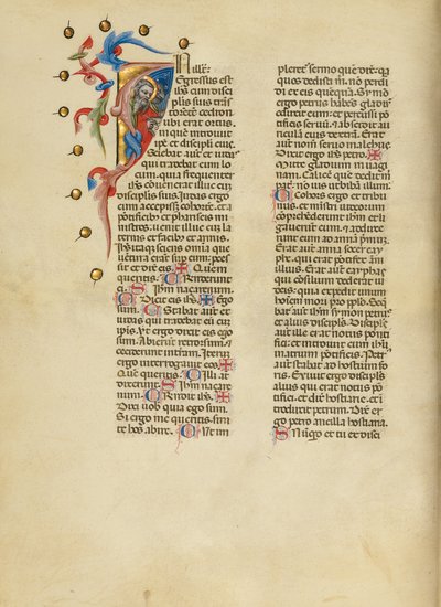 Úvod I: Svatý Jan Evangelista od Master of the Brussels Initials