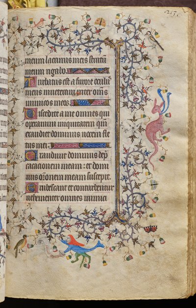 Hodiny Karla Šlechetného, navarrského krále (1361-1425): fol. 107r, Text od Master of the Brussels Initials and Associates