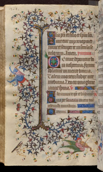 Hodiny Karla Šlechetného, navarrského krále (1361-1425): fol. 134v, Text od Master of the Brussels Initials and Associates