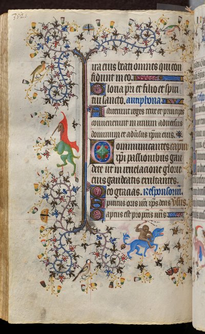 Hodiny Karla Šlechetného, navarrského krále (1361-1425): fol. 171v, Text od Master of the Brussels Initials and Associates