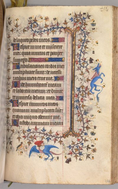 Hodiny Karla Šlechetného, navarrského krále (1361-1425): fol. 222r, Text od Master of the Brussels Initials and Associates