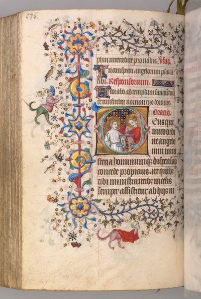 Hodiny Karla Šlechetného, navarrského krále (1361-1425): fol. 262v, Text od Master of the Brussels Initials and Associates