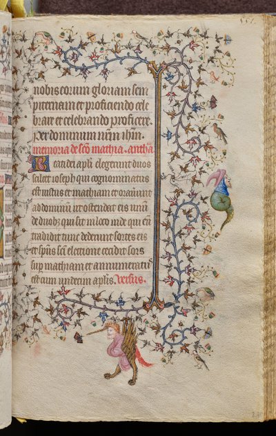 Hodiny Karla Šlechetného, navarrského krále (1361-1425): fol. 270r, Text od Master of the Brussels Initials and Associates