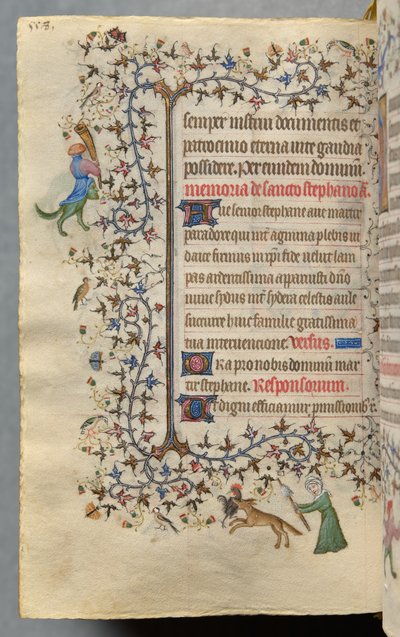 Hodiny Karla Šlechetného, navarrského krále (1361-1425): fol. 273v, Text od Master of the Brussels Initials and Associates