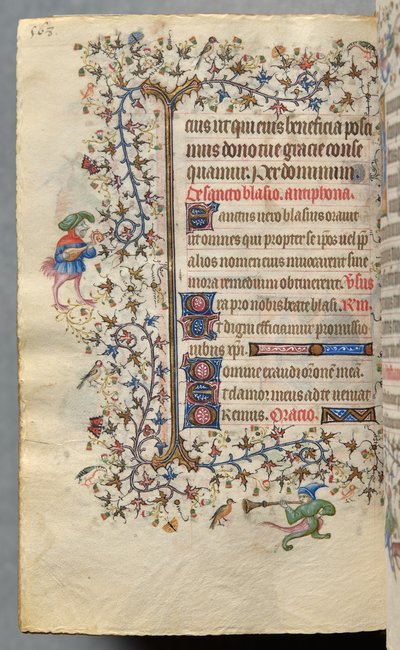 Hodiny Karla Šlechetného, navarrského krále (1361-1425): fol. 278v, Text od Master of the Brussels Initials and Associates