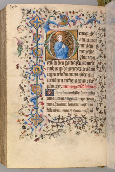 Hodiny Karla Šlechetného, navarrského krále (1361-1425): fol. 291v, Text od Master of the Brussels Initials and Associates