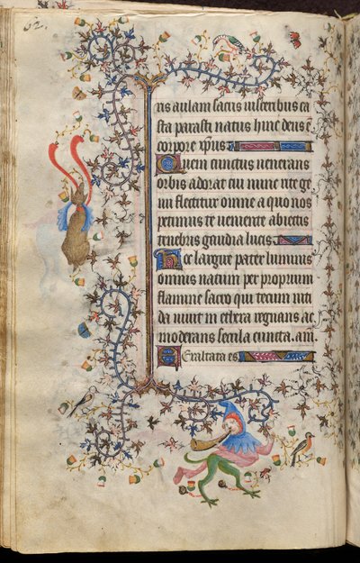 Hodiny Karla Šlechtice, navarrského krále (1361-1425): fol. 31v, Text od Master of the Brussels Initials and Associates