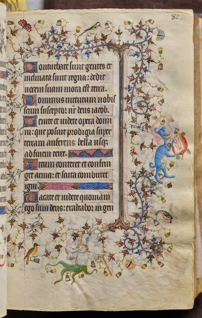 Hodiny Karla Šlechetného, navarrského krále (1361-1425): fol. 41r, Text od Master of the Brussels Initials and Associates