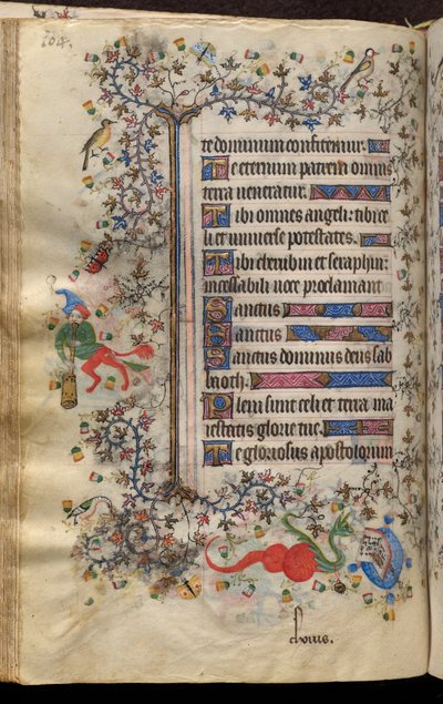 Hodiny Karla Šlechetného, navarrského krále (1361-1425): fol. 52v, Text od Master of the Brussels Initials and Associates